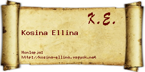 Kosina Ellina névjegykártya